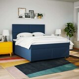 vidaXL Krevet s oprugama i madracem plavi 180x200 cm od tkanine | shoptok.hr