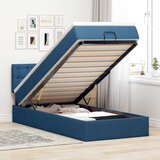  Otomanski krevet s madracem i LED plavi 90x200 cm tkanine | shoptok.hr