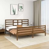  Posteljni okvir medeno rjav iz trdnega lesa 200x200 cm, (20643725) Cene