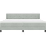  s opruga kutije Svijetlo siva 200 x 200 cm Baršun | shoptok.hr