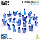 Green Stuff World Blue Resin Crystals Large | Plavi smolasti kristali veliki 15–20mm (20 kom) Cene