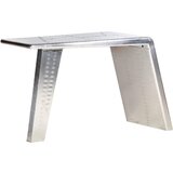 vidaXL Letalska pisalna miza srebrna 112x50x76 cm kovina Cene