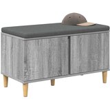  Klupa za hodnik s jastukom Sivi Sonoma 80 x 38 x 46 cm | shoptok.hr