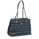 Capone Outfitters Shoulder Bag - Blue - Diamond pattern