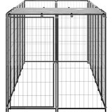 vidaXL Kavez za pse crni 330 x 110 x 110 cm čelični | shoptok.hr