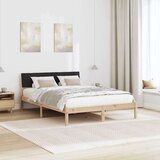  Kovinska posteljna konstrukcija Rjava in črna 150 x 200 cm, (5000084167) | Shoptok.si