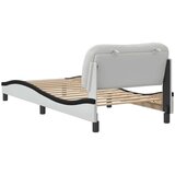  Okvir kreveta s uzglavljem crno-bijeli 80x200 cm umjetna koža | shoptok.hr