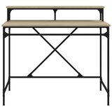  Radni stol boja hrasta 100x50x90 cm konstruirano drvo i željezo | shoptok.hr