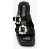 Resti Royalfashion Black women's embellished Tireta heeled flip-flops | ePonuda.com