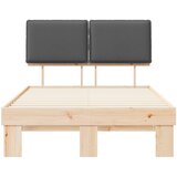  Krevetni okvir s tapiciranim uzglavljem Tamno siva 120 x 200 cm | shoptok.hr
