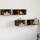 Furnova Stenska omarica 2 kosa dimljeni hrast 75x18x16,5 cm inž. les, (21950023) u