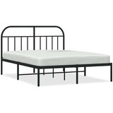 vidaXL Metalni okvir za krevet s uzglavljem crni 135x190 cm | shoptok.hr