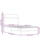  Okvir kreveta bez madraca smeđa boja hrasta 100 x 200 cm drveni | shoptok.hr