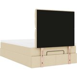 vidaXL Otomanski posteljni okvir z vzmetnico krem 120x190 cm blago, (21608086) | Shoptok.si