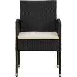  7-dijelni vanjski blagovaonski set od poliratana crni | shoptok.hr