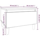  Stranska mizica 2 kosa rjav hrast 50x46x35cm inženirski les, (20712551) | Shoptok.si