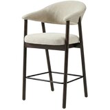 Unique Furniture Smeđa/krem podstavljena barska stolica s naslonima za ruke (visine sjedala 67 cm) Elk – Cijene