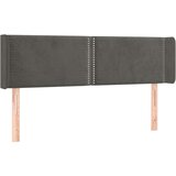  Posteljno vzglavje temno sivo 147x16x78/88 cm žamet, (20737760) | Shoptok.si