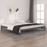  Okvir Za krevet od masivne borovine sivi 200 x 200 cm | shoptok.hr