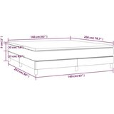  Box spring postelja z vzmetnico črna 160x200 cm blago, (20725021) | Shoptok.si