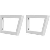  Zidna polica za Lavabo - Umivaonik od čelika i masivne bukovine - Smeđa i bijela 50 x 50 x 2.5 cm 1 Trapez | shoptok.hr