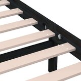  Posteljni okvir črn iz trdnega lesa 135x190 cm 4FT6, (20644066) | Shoptok.si