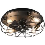  Mat crna stropna svjetiljka s daljinskim upravljačem/s ventilatorom Trondheim – | shoptok.hr
