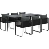  Vrtna jedilna garnitura 7-delna črna, (20666376) | Shoptok.si
