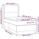 Box spring postelja z vzmetnico svetlo siva 100x200 cm žamet, (20846780) | Shoptok.si
