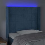 Uzglavlje tamnoplavo 103x16x118/128 cm baršunasto | shoptok.hr