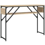  Konzolni stol s policom boja hrasta 105 x 30 x 75 cm drveni | shoptok.hr