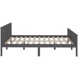  Posteljni okvir siv iz trdne borovine 200x200 cm, (20645037) | Shoptok.si