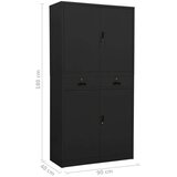  Uredski ormarić antracit 90 x 40 x 180 cm čelični | shoptok.hr
