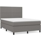  Box spring postelja z vzmetnico temno siva 140x200 cm blago, (20727018) | Shoptok.si