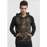 Urban Classics Camo Contrast Raglan Hoody olive camo/blk | shoptok.hr