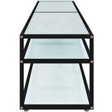 TV omarica beli marmor 180x40x40,5 cm kaljeno steklo, (20912333) | Shoptok.si