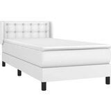  Krevet s oprugama i madracem bijeli 80 x 200 cm od umjetne kože | shoptok.hr