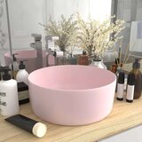  Luksuzni okrugli umivaonik mat ružičasti 40 x 15 cm keramički | shoptok.hr