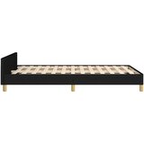  Za krevet s uzglavljem crni 120 x 200 cm od tkanine | shoptok.hr