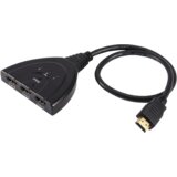 Linkom HDTV HDMI Switch 3na1 0.5m (Crni) HDMI 1.0-1.3 (FullHD) HDMI A - muški HDMI A - ženski Okrugli Cene