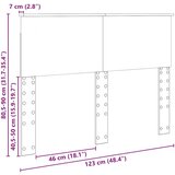  Uzglavlje s uzglavljem Siva Sonoma 120 cm Konstruirano drvo | shoptok.hr