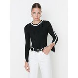 Trendyol Pulover črna / bela | Shoptok.si