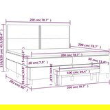  Box spring postelja z vzmetnico svetlo siva 200x200 cm blago, (20726703) | Shoptok.si