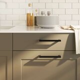  Ručke za ormarić 20 kom crne 160 mm od nehrđajućeg čelika | shoptok.hr