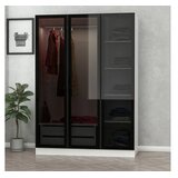 Hanah home Ormar Kale 135x210x52cm Bijelo-crni | Eponuda.ba