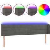 Maison Chic LED Posteljno vzglavje - Vzglavna omarica - Nočna omarica temno sivo 163x16x78/88 cm žamet, (21709769) | Shoptok.si