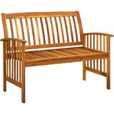  Vrtna klupa dvosjed s jastukom 120 cm masivno bagremovo drvo | shoptok.hr