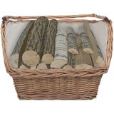  Košara za drva za ogrjev s ručkom 61,5 x 46,5 x 58 cm Smeđa vrba | shoptok.hr