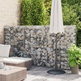 vidaXL gabionska stena s pokrovi iz pocinkanega jekla 300x50x150 cm | Shoptok.si