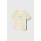Calvin Klein Jeans Otroška kratka majica bež barva